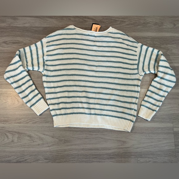 Wild Fable Striped Sweater - Cream and Gray xl - Picture 4 of 9